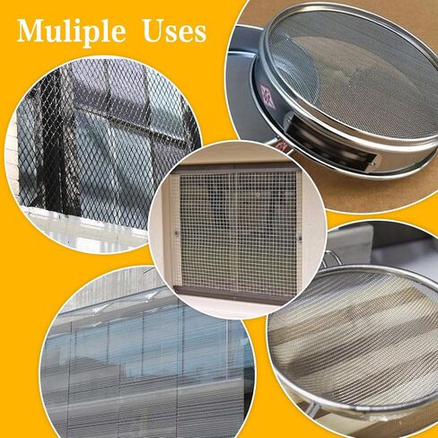 Xindojuz 8 Pack 6x8 Inch Stainless Steel Wire Mesh Screen, 1mm Hole 20 Metal Mesh Screen for DIY Projects, Vent, Cage, Garden, Window, Filter - Durable, Easy to Cut, Smooth Edges & Rust-Proof in Saudi Arabia