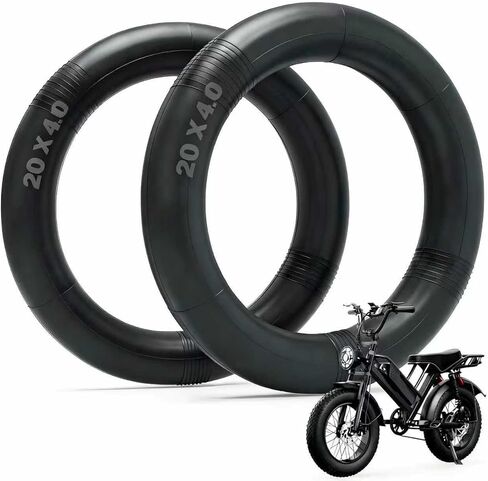 20x4.0 Fat Bike Inner Tubes, Heavy-Duty Butyl Rubber Schrader Valve Tubes Compatible with 20 Inch Vintage, Gravel, Mountain, Electric and City Bikes in Kuwait
