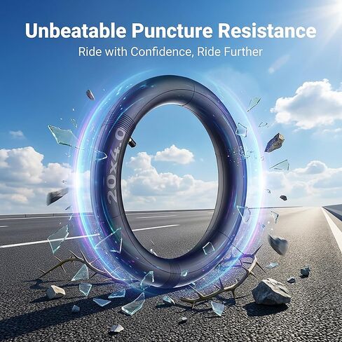 20x4.0 Fat Bike Inner Tubes, Heavy-Duty Butyl Rubber Schrader Valve Tubes Compatible with 20 Inch Vintage, Gravel, Mountain, Electric and City Bikes in Kuwait