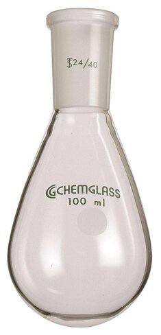 Chemglass CG-1512-55, Heavy Wall Single Neck Recovery Evaporating Flask, 50ml Capacity, 14/20 Joint in Saudi Arabia