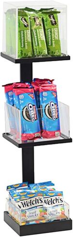 FixtureDisplays Cal-Mil 22318-13 6 1/2" x 7" x 20 1/2" 3-Tier Black Metal Merchandiser WS-2112231813-NPF in Saudi Arabia