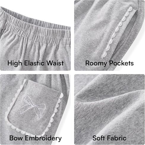 Girls Wide Leg Sweatpants with Bowknot Embroidery Baggy Straight Leg Pants Casual Cotton Pants for School Outdoor in Saudi Arabia
