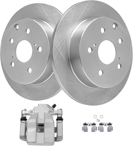 Detroit Axle-مجموعة الفرامل الأمامية لـ 97-01 Toyota Camry Lexus ES300 ، 98-04 Avalon ، 99-03 Solara Replacement 1999 2000 2001 Discr Brakes Brakes Pads in Kuwait