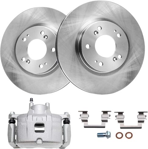 Detroit Axle-مجموعة الفرامل الأمامية لـ 97-01 Toyota Camry Lexus ES300 ، 98-04 Avalon ، 99-03 Solara Replacement 1999 2000 2001 Discr Brakes Brakes Pads in Kuwait