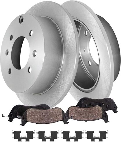 Detroit Axle-مجموعة الفرامل الأمامية لـ 97-01 Toyota Camry Lexus ES300 ، 98-04 Avalon ، 99-03 Solara Replacement 1999 2000 2001 Discr Brakes Brakes Pads in Kuwait