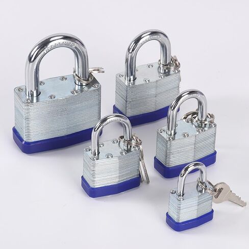 Short Shackle 40mm Practical Sturdy Solid Laminated Steel Design with Smooth Key Operation for Daily Utility Storage in Saudi Arabia