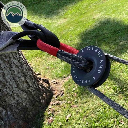 Overland Vehicle Systems Soft Shackle 3/8" x 23" Synthetic Rope – 36,000 LB Breaking Strength, Loop End with Protective Abrasive Sleeve for Off-Road Recovery in Kuwait