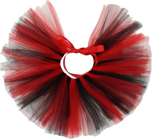 تنورة توتو شبكية مصنوعة يدويًا باللونين الأسود والأحمر للكلاب in Kuwait