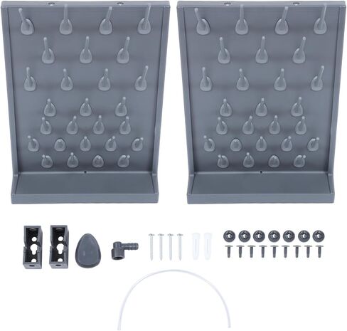 2pcs Black Pp Test Tube Drain Rack Laboratory Single-Sided Drying Stand 27 Pegs Plastic Tube Holder Set for Lab Glassware Draining and Drying in Saudi Arabia