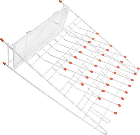 UPKOCH 32-peg Metal Laboratory Bottle Drying Rack with Wire Glassware Holder, Test Tube Draining Rack for Lab Beakers, Space-Saving Design for Scientific and Industrial Use in Saudi Arabia