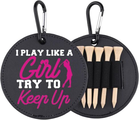 Fun Golf Tees Holder I Play Like A Girl Try to Keep Up Golf Tee Tag for Mom in Saudi Arabia
