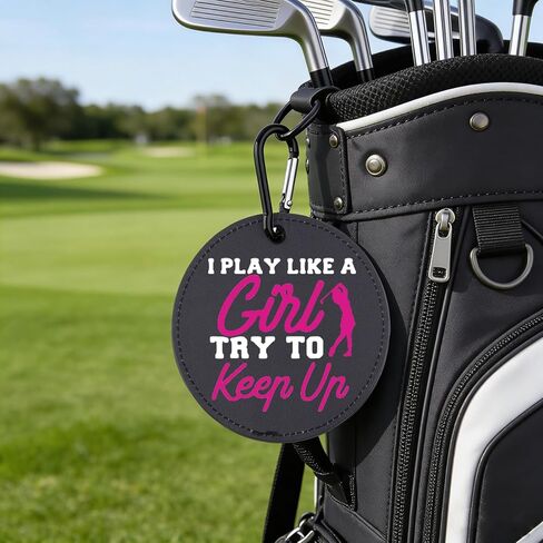 Fun Golf Tees Holder I Play Like A Girl Try to Keep Up Golf Tee Tag for Mom in Saudi Arabia