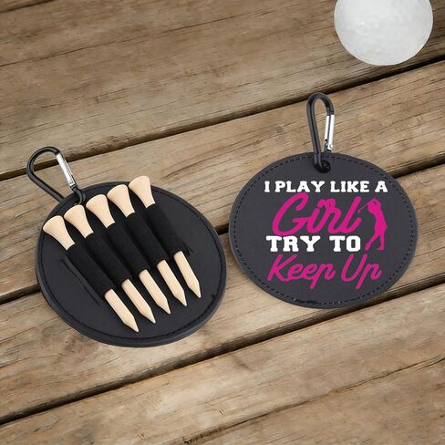 Fun Golf Tees Holder I Play Like A Girl Try to Keep Up Golf Tee Tag for Mom in Saudi Arabia