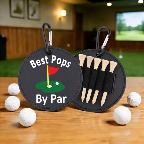 أفضل بوبس من Par Leather Golf Tee حامل مضحك لعبة الجولف هدية عيد ميلاد للعم الأب الجد in Saudi Arabia