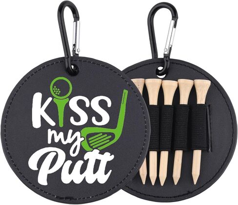Kiss My Putt Leather Golf Tees Holder Funny Golf Tee Tag Birthday Gift for Uncle Dad Grandpa in Saudi Arabia