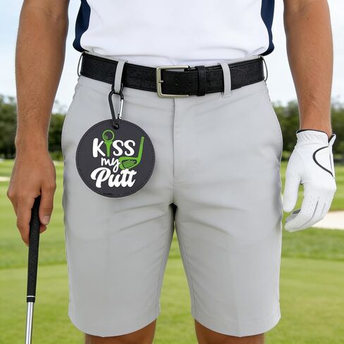 Kiss My Putt Leather Golf Tees Holder Funny Golf Tee Tag Birthday Gift for Uncle Dad Grandpa in Saudi Arabia