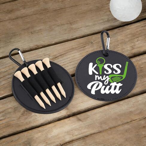 Kiss My Putt Leather Golf Tees Holder Funny Golf Tee Tag Birthday Gift for Uncle Dad Grandpa in Saudi Arabia