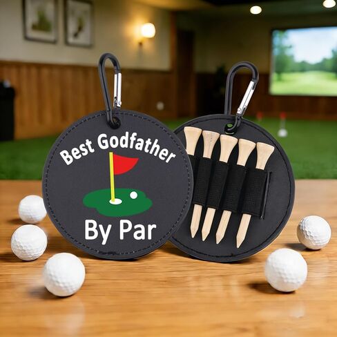 أفضل عراب من Par Leather Golf Tees حامل مضحك لعبة غولف تي شيرت هدية عيد ميلاد للعراب in Saudi Arabia