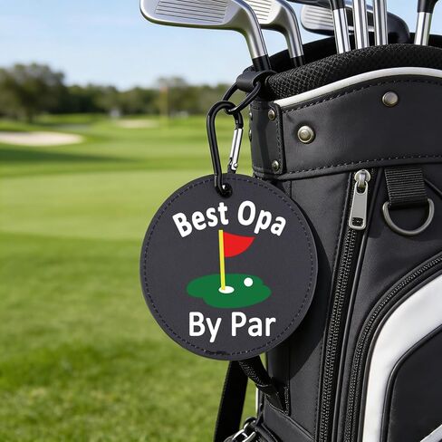 Best Opa by Par Leather Golf Tees Holder Funny Golf Tee Tag for Dad Grandpa in Saudi Arabia