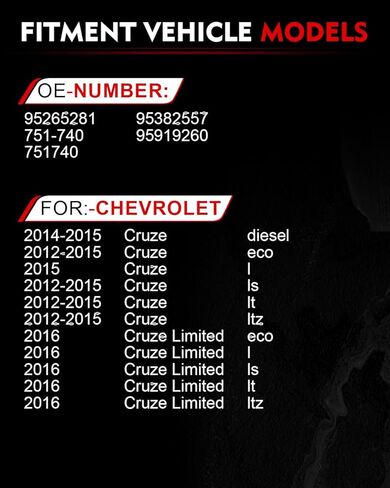 Front Left Power Window Regulator with Motor for:-Chevy Cruze Diesel Eco L Ls Lt LTZ 2012 2013 2014 2015, Cruze Limited 2016, 2 Pins Connector Replace# 95265280 751-739 95382556 95919259 in Kuwait