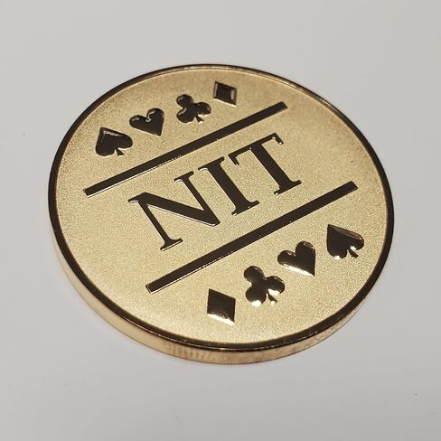 10x رقائق لعبة البوكر NIT المعدنية المكسوة بالذهب: إضافة ممتعة وخطيرة إلى لعبة بطاقة Texas Hold'em أو Omaha الخاصة بك in Saudi Arabia