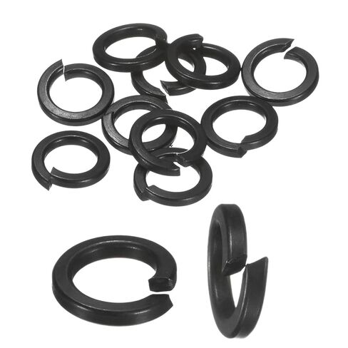 50-Pack Spring Lock Washer, M8 Stainless Steel Electroplating Black Coating Elastic Gasket for Electronic Machinery/Industrial Equipment, Screw Fasteners in Saudi Arabia