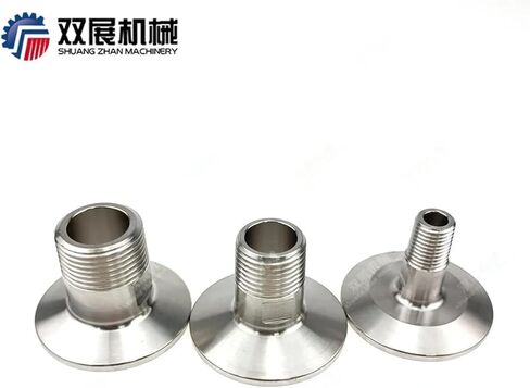 1/2" 1/4" 3/4" Sloted NPT Male Adatper Stainless Steel SS304 Tri Clamp 1.5" OD 50.5mm(1/2") in Kuwait