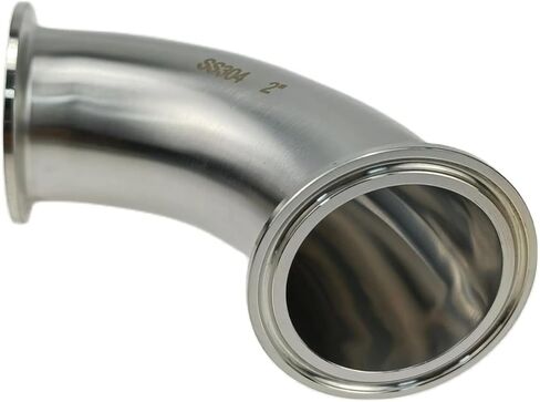 TC Bend 90 Degree Elbow 2" Tube OD Stainless Steel 304 Pipe Fitting Fits Tri Clamp 2 inch in Kuwait
