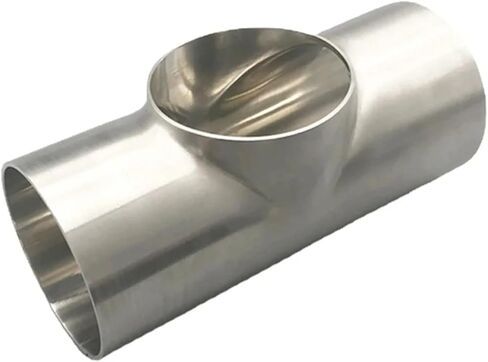 Size 19mm-108mm Pipe OD Butt Weld Flat Tee 3 Way Fitting Connector SUS 304 Stainless(OD 63MM WALL 2MM_T TYPE-FLAT) in Kuwait
