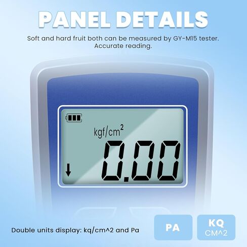 NEWTRY Digital Fruit Penetrometer Handheld Hardness Tester with Pressure Foot Fruit Firmness Sclerometer for Determining The Maturity Level of Fruit in Kuwait