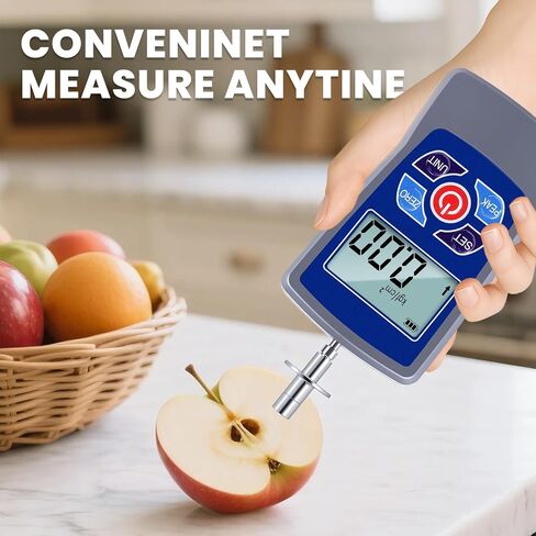 NEWTRY Digital Fruit Penetrometer Handheld Hardness Tester with Pressure Foot Fruit Firmness Sclerometer for Determining The Maturity Level of Fruit in Kuwait