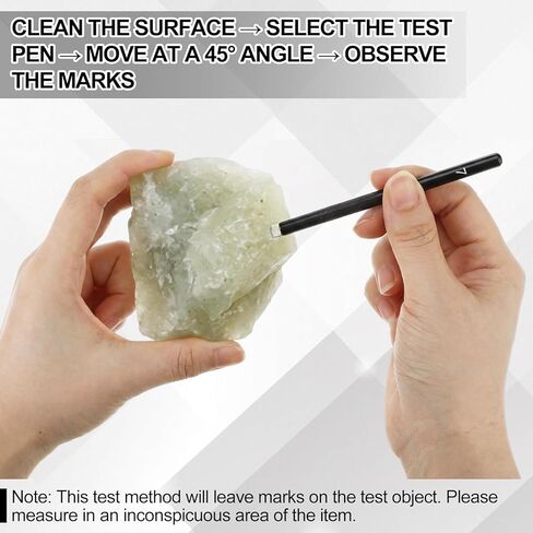 Mohs Hardness Tester Kit, 5 Pack Mohs Hardness Picks (5-9) with Aluminum Alloy Case for Mineral Identification, Gemstone, Jewelry, Glass Scratch Test in Kuwait