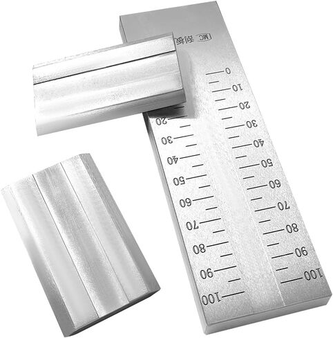 0-100um Grindometer Fineness Gauge, Replacement for BAOSHISHAN Stainless Steel Fineness of Grind Gauge with 2 Scrapers & Case, ISO Standard Single Groove (100μm, 8Hegman) in Kuwait