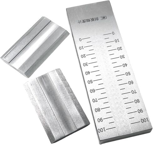 0-100um Grindometer Fineness Gauge, Replacement for BAOSHISHAN Stainless Steel Fineness of Grind Gauge with 2 Scrapers & Case, ISO Standard Single Groove (100μm, 8Hegman) in Kuwait