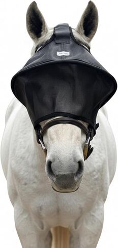 حماية 100% من الأشعة فوق البنفسجية للعين - قناع ذبابة الحصان للركوب والتعافي، درع مدمج معزز للأشعة فوق البنفسجية، مقاس قابل للتعديل، مسامي، يتم ربطه بالرسن أو اللجام in Kuwait