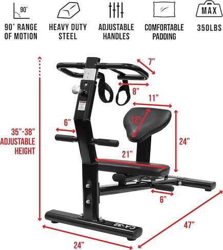 Valor Fitness Back Stretch Machine - Total Body Leg Stretching Equipment Home Gym Flexibility Therapy Workout Max Weight 350 Pounds - Straps Included in Saudi Arabia