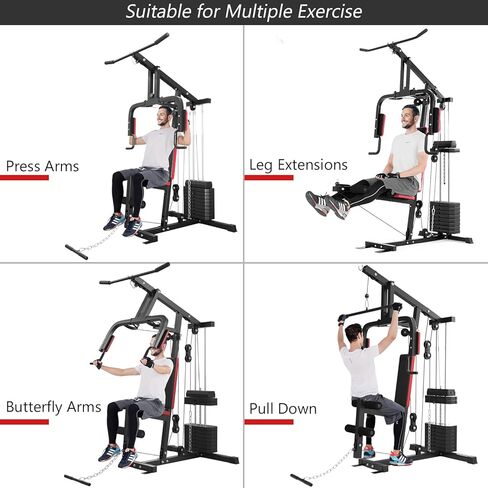 Goplus Multifunction Home Gym System Weight Training Exercise Workout Equipment Fitness Strength Machine for Total Body Training in Saudi Arabia