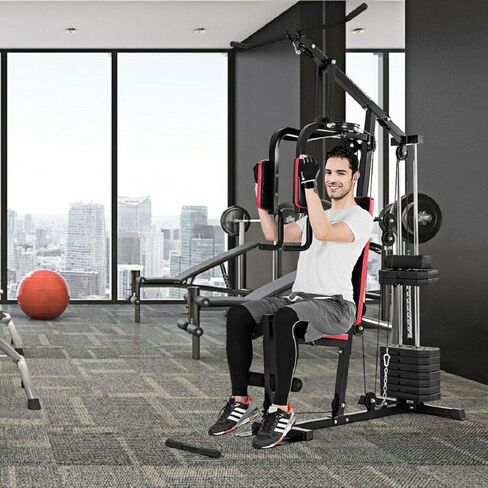 Goplus Multifunction Home Gym System Weight Training Exercise Workout Equipment Fitness Strength Machine for Total Body Training in Saudi Arabia