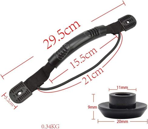 دعامة جانبية لمقبض سحب بلاستيكي، مقبض حمل جانبي لقارب الزورق 2 أزواج مع براغي in Kuwait