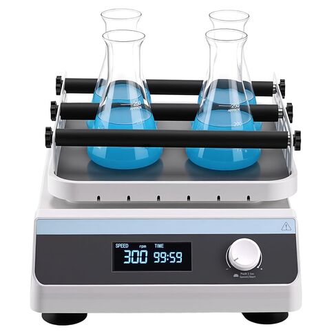 PER4MANCE Laboratory Orbital Shaker with 20mm Amplitude, 40-300rpm Adjustable Speed, 2KG Capacity, LCD Display, Timer(1min-23h59min) & Continuous Mode for Lab Use in Kuwait