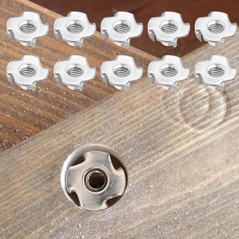 20PCS M6 T-Nut Steel Insert Threaded Fastener for Wood and Furniture Projects Long-Lasting and Easy Installation in Saudi Arabia