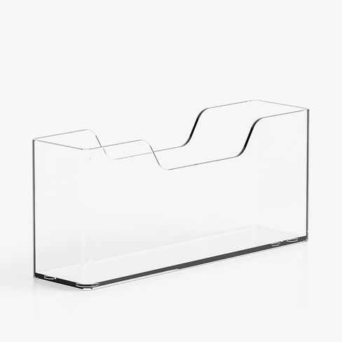 حامل مناديل الحمام الأكريليك من Yieach - صينية حامل مناشف الضيوف العمودية بطول 9 بوصات لمنشفة اليد التي تستخدم لمرة واحدة، موزع مناديل الحمام الشفاف من لوسيت للمنزل والفندق والمكتب، حزمة من 1 in Kuwait