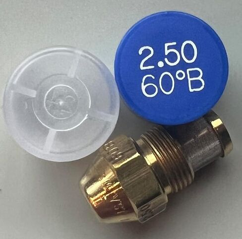 فوهة موقد الزيت، 2.50 60 ب، غطاء أزرق للرذاذ الصلب 2.50 60 ب، فوهة زيت 2.50 جالون في الدقيقة مع رذاذ صلب بزاوية 60 درجة داخل موقد الزيت من أجل التذرية المناسبة in Saudi Arabia