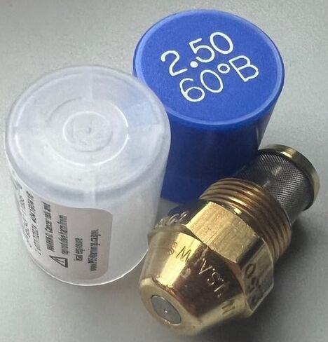 فوهة موقد الزيت، 2.50 60 ب، غطاء أزرق للرذاذ الصلب 2.50 60 ب، فوهة زيت 2.50 جالون في الدقيقة مع رذاذ صلب بزاوية 60 درجة داخل موقد الزيت من أجل التذرية المناسبة in Saudi Arabia