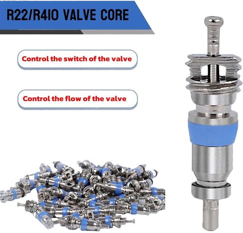 Valve Core for R410 R32 R22 Refrigerant,High Pressure with Teflon Seal,HVAC Replacement Part Ideal for Refrigeration Systems and Air Conditioning,Pack of 50 in Kuwait