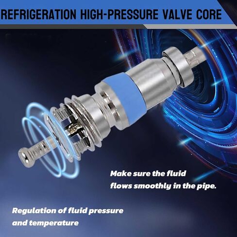 Valve Core for R410 R32 R22 Refrigerant,High Pressure with Teflon Seal,HVAC Replacement Part Ideal for Refrigeration Systems and Air Conditioning,Pack of 50 in Kuwait