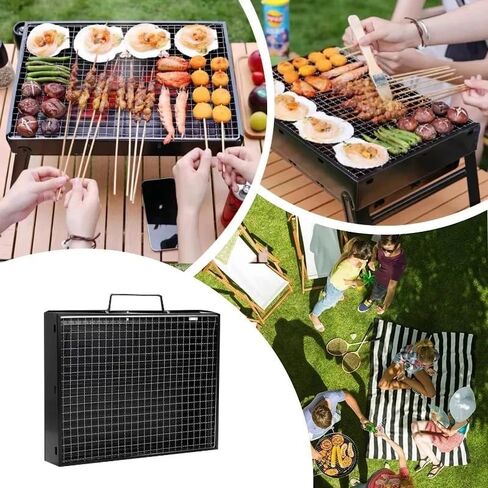 17 Inch Foldable BBQ Charcoal Grill Portable Charcoal Grill Compact Mini Small BBQ Grill Outdoor Travel Backyard Picnic Beach in Saudi Arabia