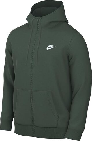 Nike Sportswear Club Fleece Men's Full-Zip Hoodie (BV2645-247, Khaki/Khaki/White) Size Medium in Saudi Arabia
