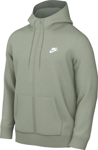 Nike Sportswear Club Fleece Men's Full-Zip Hoodie (BV2645-247, Khaki/Khaki/White) Size Medium in Saudi Arabia