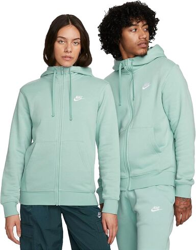 Nike Sportswear Club Fleece Men's Full-Zip Hoodie (BV2645-247, Khaki/Khaki/White) Size Medium in Saudi Arabia